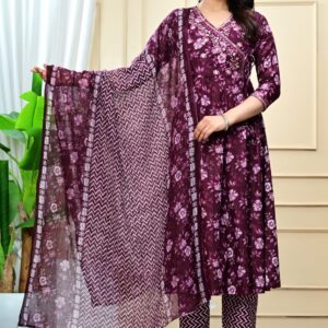 Solid Color Shirt Kurta Dupatta Set