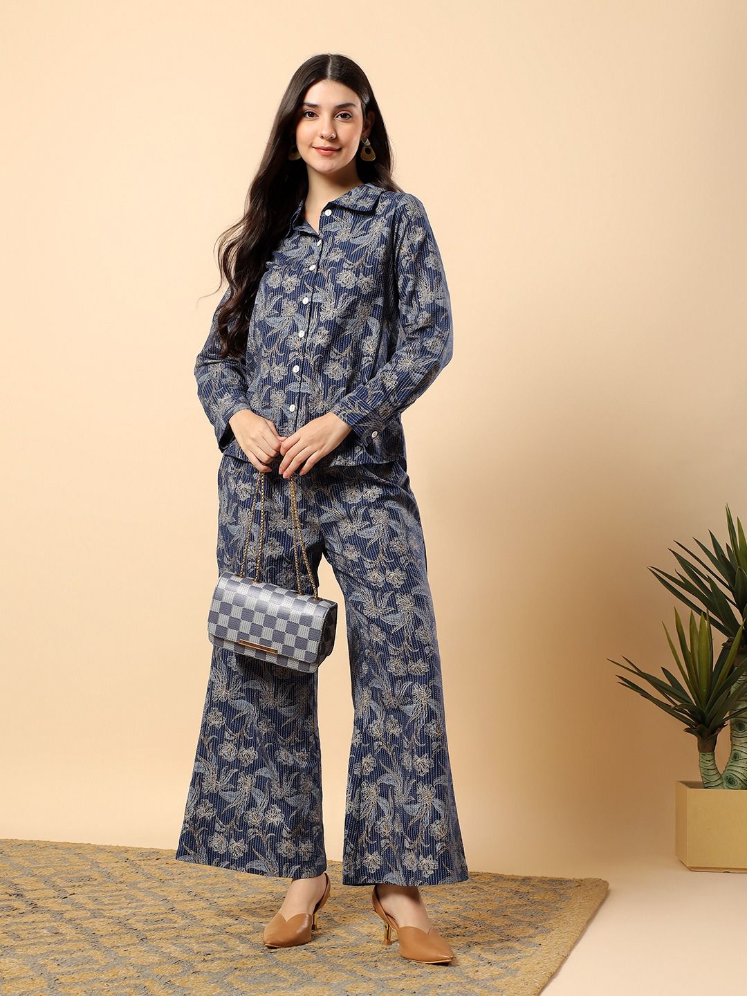 Elegant Botanical Print Co-Ord Set