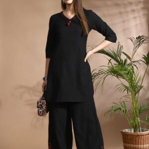 Classic Straight Kurta Set with Palazzo