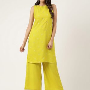 Elegant Sleeveless Kurta Palazzo Co-Ord Set