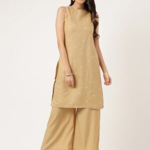 Sleeveless Kurta & Pant Co-ord Set