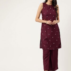 Elegant Embroidered Straight Kurta Set