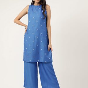 Chic Sleeveless Straight Kurta Set