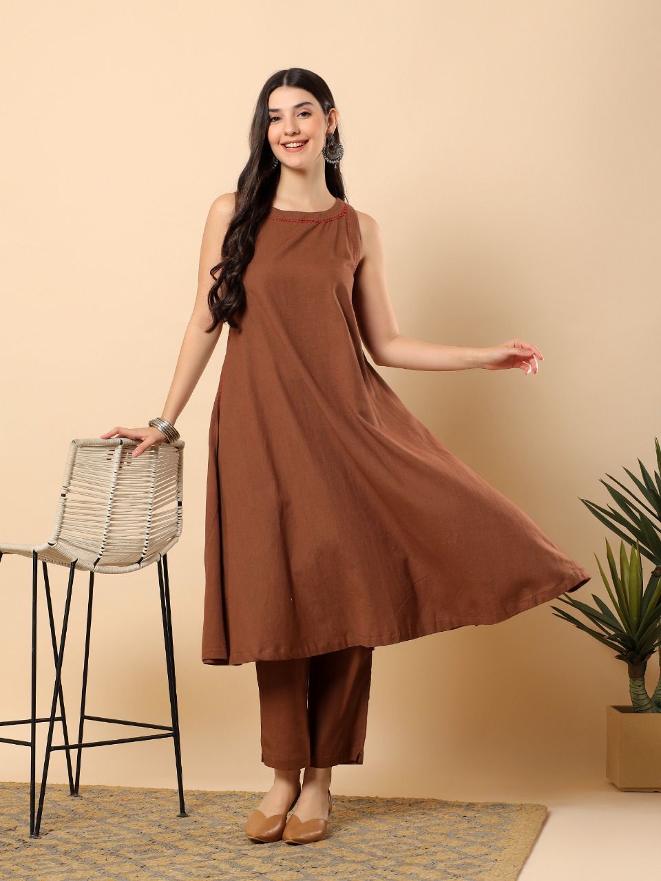 Premium Flared Sleeveless Co-ord Set