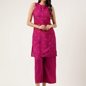 Contemporary Embroidered Kurta & Pant Set