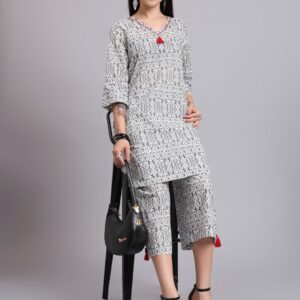 Contemporary Long Kurta & Pant Set