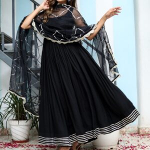 Royal Flair Anarkali Set with Sheer Dupatta