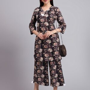 Elegant Floral Printed Kurta Set