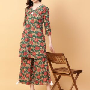 Premium Vintage Floral Kurta & Co-ord Set