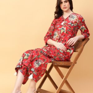 Artistic Floral Designer Co-ord Set