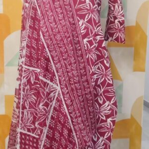 Traditional Floral Kurta Set with Dupatta