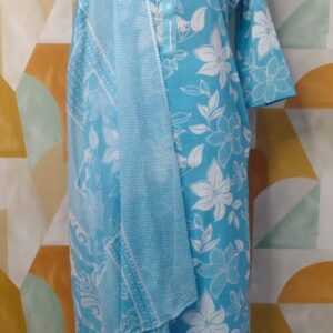 Elegant Floral Printed Kurta Pant Set with Dupatta